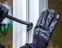 A burglary attempt on a residential doorset.